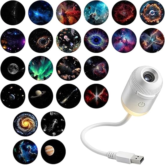 2in1 USB Galaxy Projector Night Light
