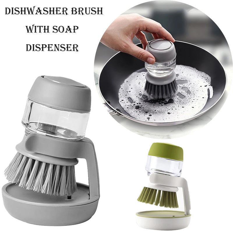 Dish Soap Dispensing Scrub Brush